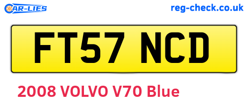 FT57NCD are the vehicle registration plates.