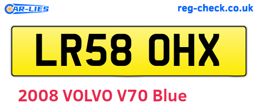 LR58OHX are the vehicle registration plates.