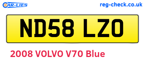 ND58LZO are the vehicle registration plates.