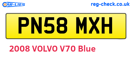 PN58MXH are the vehicle registration plates.