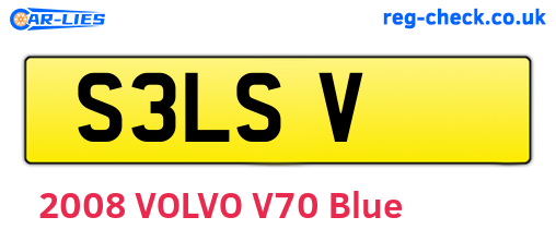 S3LSV are the vehicle registration plates.