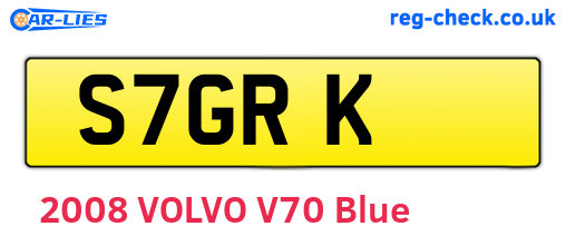 S7GRK are the vehicle registration plates.