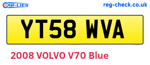 YT58WVA are the vehicle registration plates.