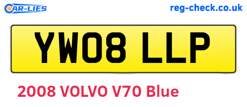 YW08LLP are the vehicle registration plates.
