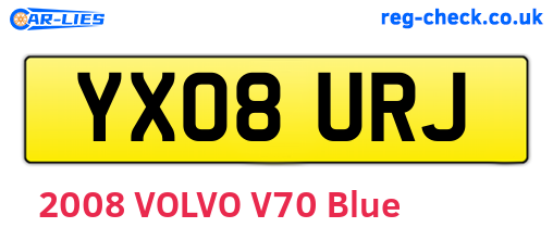 YX08URJ are the vehicle registration plates.