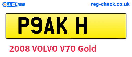 P9AKH are the vehicle registration plates.