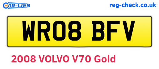 WR08BFV are the vehicle registration plates.