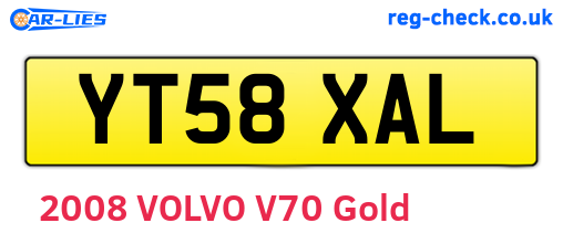 YT58XAL are the vehicle registration plates.