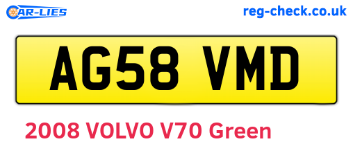 AG58VMD are the vehicle registration plates.