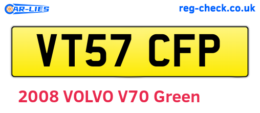 VT57CFP are the vehicle registration plates.