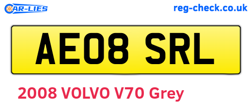 AE08SRL are the vehicle registration plates.