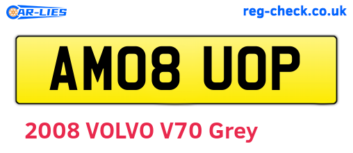 AM08UOP are the vehicle registration plates.