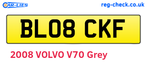 BL08CKF are the vehicle registration plates.
