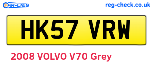 HK57VRW are the vehicle registration plates.