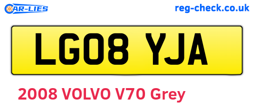 LG08YJA are the vehicle registration plates.