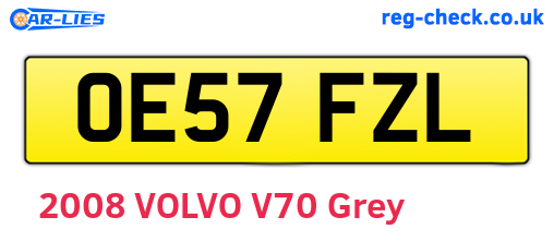 OE57FZL are the vehicle registration plates.