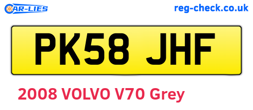 PK58JHF are the vehicle registration plates.