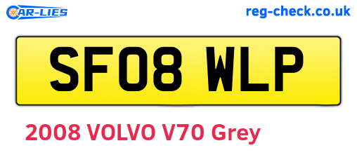 SF08WLP are the vehicle registration plates.
