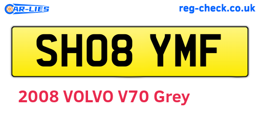 SH08YMF are the vehicle registration plates.