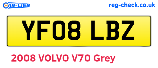 YF08LBZ are the vehicle registration plates.