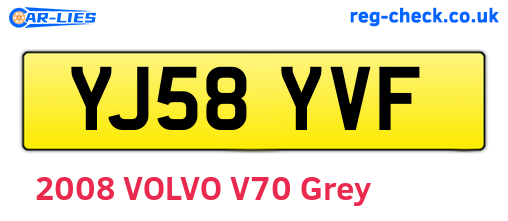 YJ58YVF are the vehicle registration plates.
