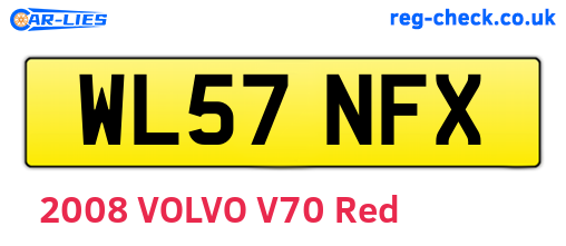 WL57NFX are the vehicle registration plates.