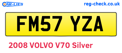 FM57YZA are the vehicle registration plates.