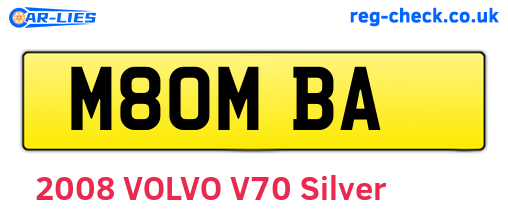 M80MBA are the vehicle registration plates.