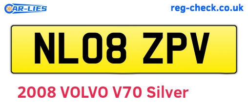 NL08ZPV are the vehicle registration plates.