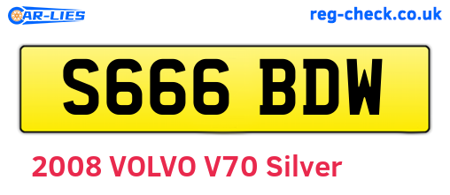 S666BDW are the vehicle registration plates.