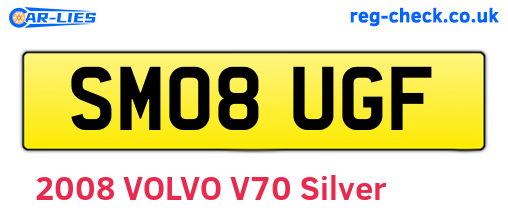 SM08UGF are the vehicle registration plates.