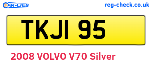 TKJ195 are the vehicle registration plates.