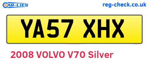 YA57XHX are the vehicle registration plates.