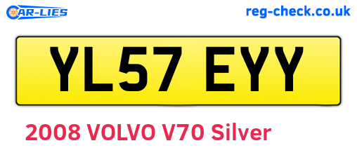 YL57EYY are the vehicle registration plates.