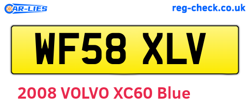 WF58XLV are the vehicle registration plates.
