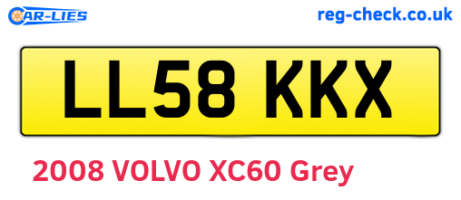 LL58KKX are the vehicle registration plates.