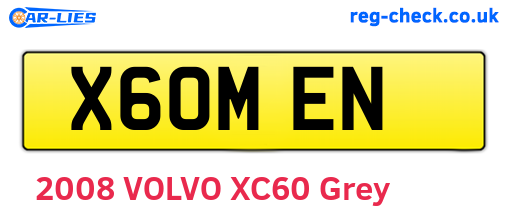 X60MEN are the vehicle registration plates.