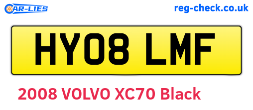 HY08LMF are the vehicle registration plates.