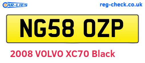 NG58OZP are the vehicle registration plates.