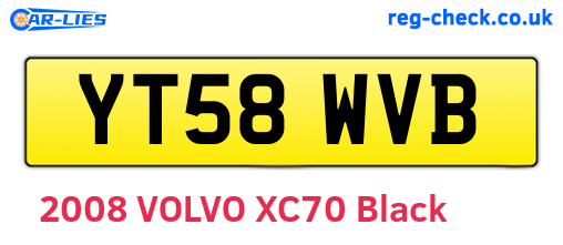YT58WVB are the vehicle registration plates.