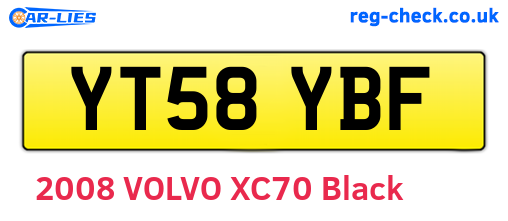 YT58YBF are the vehicle registration plates.
