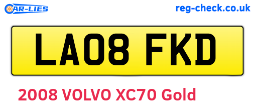 LA08FKD are the vehicle registration plates.