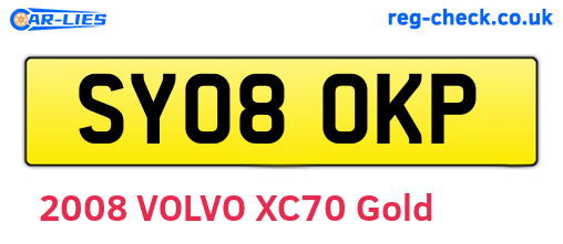 SY08OKP are the vehicle registration plates.