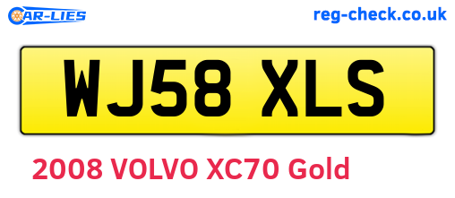WJ58XLS are the vehicle registration plates.