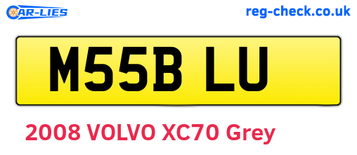 M55BLU are the vehicle registration plates.