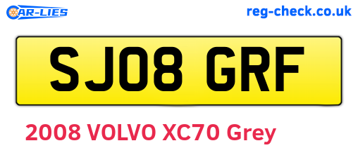 SJ08GRF are the vehicle registration plates.