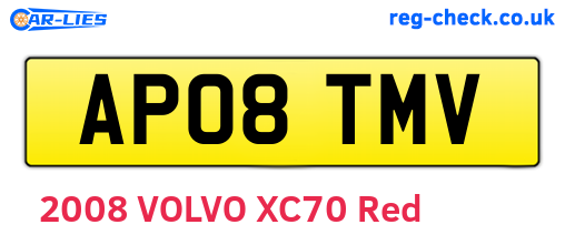 AP08TMV are the vehicle registration plates.