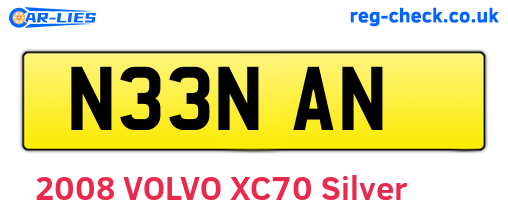 N33NAN are the vehicle registration plates.