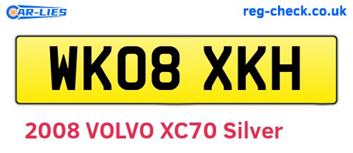 WK08XKH are the vehicle registration plates.