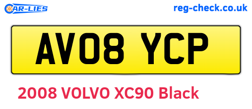 AV08YCP are the vehicle registration plates.